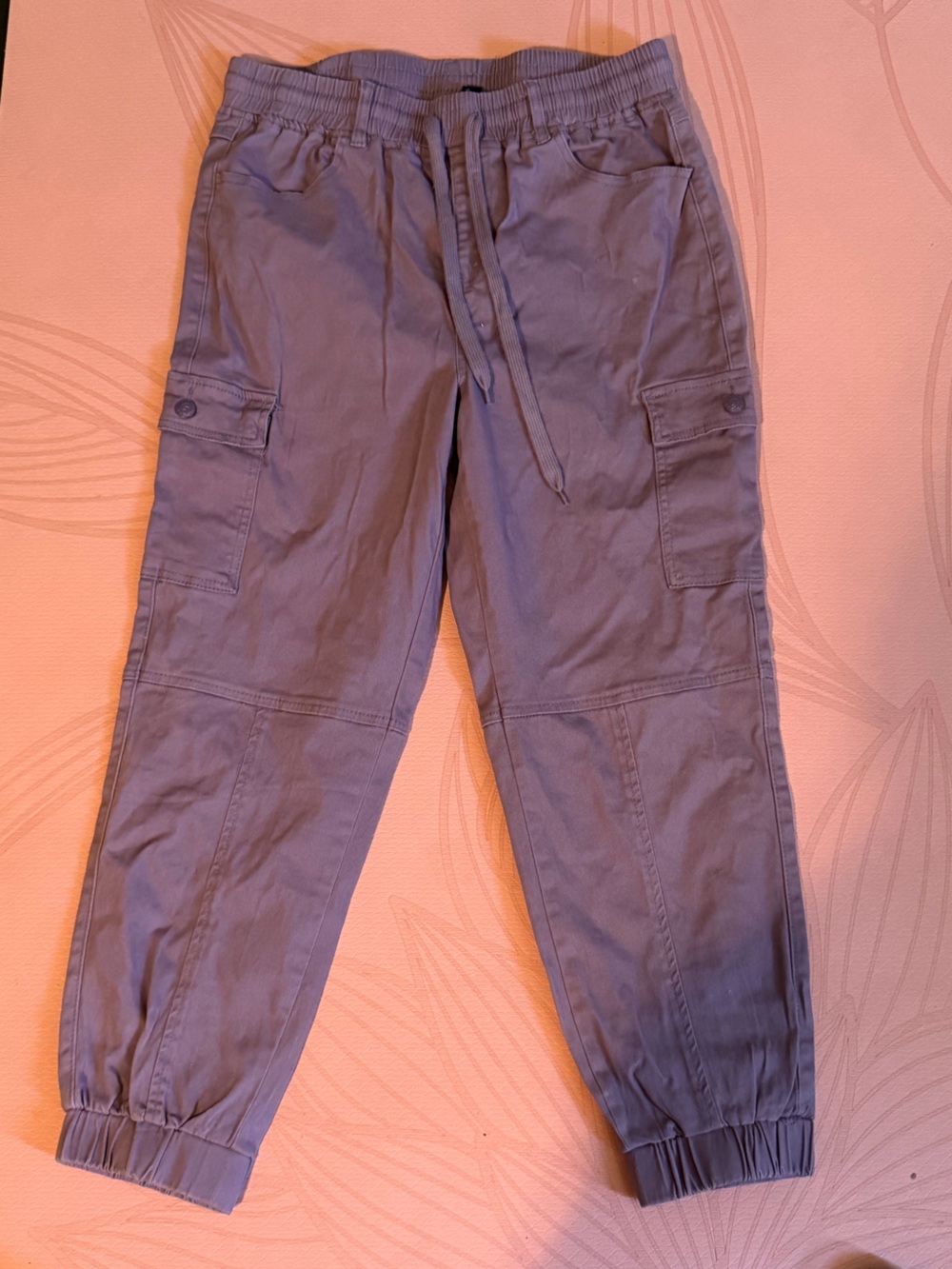 Monkey Ride Jeans Purple Cargo Jogger Pants Size 15/32 Drawstring